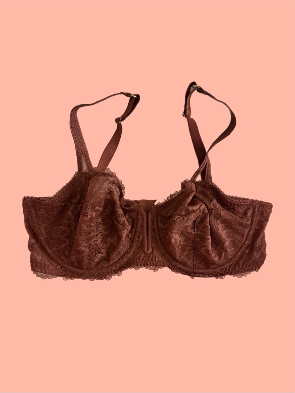 auden lace unlined bra - burgundy